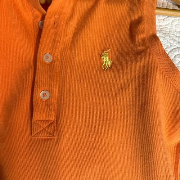 Ralph Lauren Orange Sleeveless Polo Tank Top - Picture 6 of 8